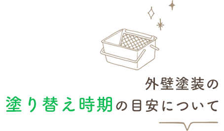 外壁塗装の塗り替え時期の目安について